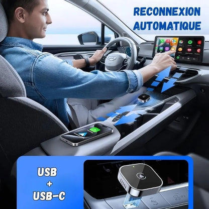 Wireless CarPlay & Android Auto – Pour iPhone & Android